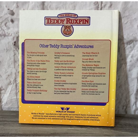 Vintage 1985 TEDDY RUXPIN Double Grubby Hardback Book Worlds Of Wonder - Picture 2 of 7